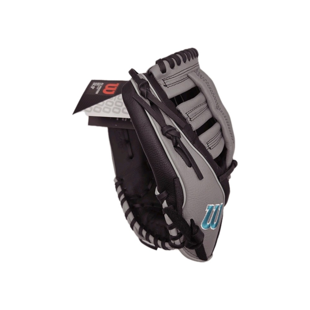 Wilson A500 Black & Gray 5 Finger Baseball Glove 12.5" Left Hand Throw‎